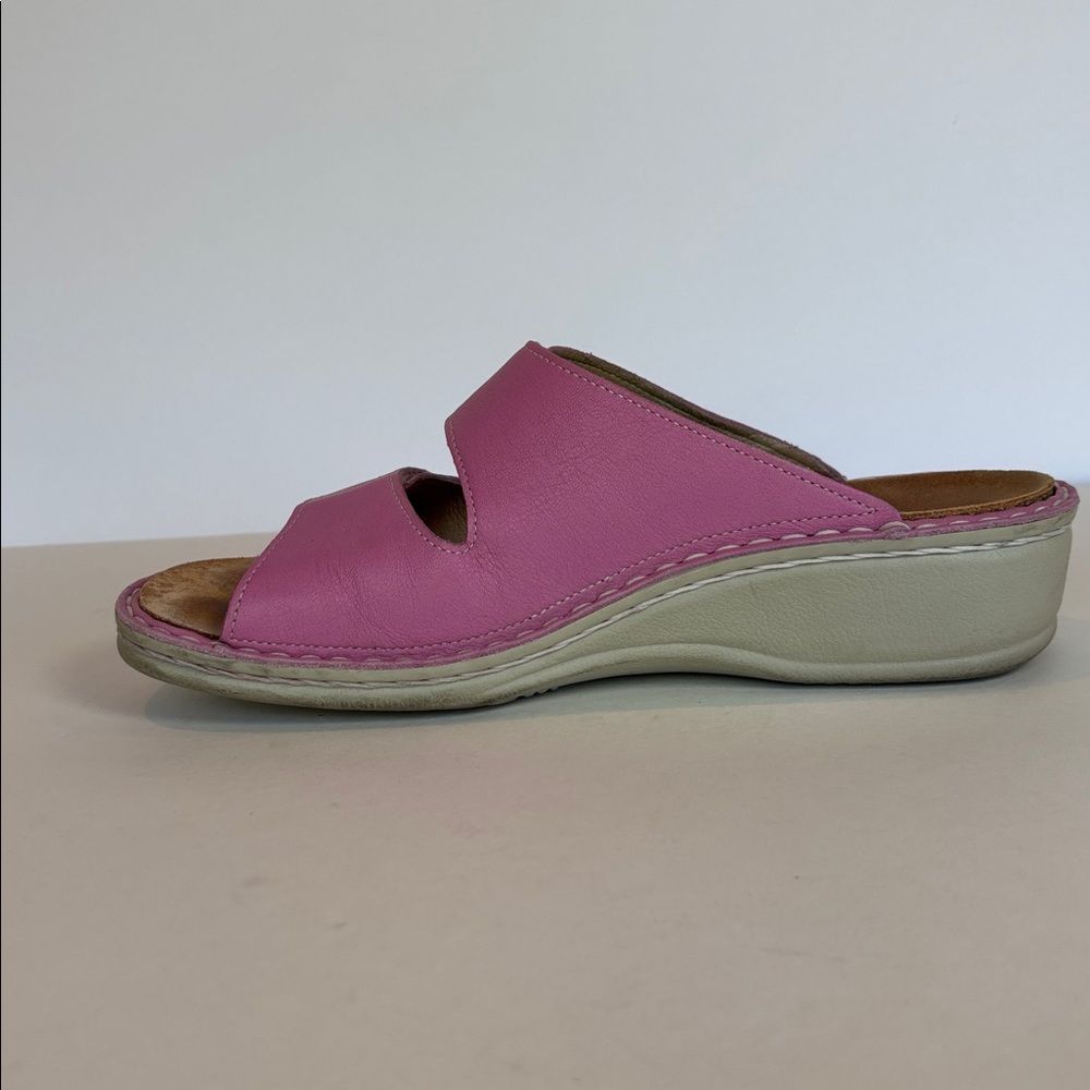 Finn Comfort Pink Leather Comfort Slide Sandals EU 38 US Size 8 - Picture 4 of 9